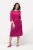 Ulla Popken 827740 Jersey jurk met driekwartmouwen Roze - Midi jurken - Midi-jurken in grote maten