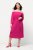 Ulla Popken 827740 Jersey jurk met driekwartmouwen Roze - Midi jurken - Midi-jurken in grote maten