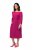 Ulla Popken 827740 Jersey jurk met driekwartmouwen Roze - Midi jurken - Midi-jurken in grote maten