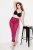 Ulla Popken 828982 Geruite panty legging Bessenrood - Panty's & sokken - 