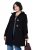 Ulla Popken 829347 Duffelcoat Zwart - Jassen - Grote maten dames jassen
