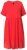 Ulla Popken 829837 Jurk van linnenmix met korte mouwen Rood - Zomerjurken - Grote maten zomerjurken voor dames