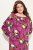 Ulla Popken 830151 Gebloemde jurk Roze - Maxi jurken - Grote maten maxi jurken
