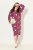Ulla Popken 830151 Gebloemde jurk Roze - Maxi jurken - Grote maten maxi jurken