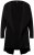 Ulla Popken 830749 Open geplisseerde blazer met brede revers Zwart - Blazers - Damesblazers in grote maten