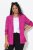Ulla Popken 830767 Blazer met crinkle-structuur Magenta - Blazers - Damesblazers in grote maten