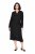 Ulla Popken 831004 Midi-jurk met lange mouwen Zwart - Maxi jurken - Grote maten maxi jurken