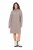 Ulla Popken 831589 Gebreide jurk met lange mouwen en col Grijs - Gebreide jurken - 