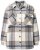 Ulla Popken 831641 Geruit overshirt van wolmix Antraciet - Jassen - Grote maten jassen voor dames