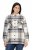 Ulla Popken 831641 Geruit overshirt van wolmix Antraciet - Jassen - Grote maten jassen voor dames