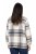 Ulla Popken 831641 Geruit overshirt van wolmix Antraciet - Jassen - Grote maten jassen voor dames