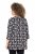 Ulla Popken Snowflake Print 3/4 Sleeve A-Line Tee Black - Bedrukte T-shirts voor dames - 