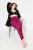 Ulla Popken 833718 Panty legging met kant Bessenrood - Panty's & sokken - 