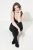 Ulla Popken 833809 Panty met dierenprint Zwart - Panty's & sokken - 