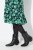 Ulla Popken 834191 Bedrukte blousejurk Zwart - Blousejurken - 