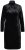 Ulla Popken 834234 Fluwelen jurk met col Zwart - Avondjurken - Grote maten avondkleding