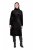 Ulla Popken 834234 Fluwelen jurk met col Zwart - Avondjurken - Grote maten avondkleding