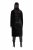 Ulla Popken 834234 Fluwelen jurk met col Zwart - Avondjurken - Grote maten avondkleding