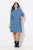Ulla Popken 834536 Sweatjurk met capuchon Denimblauw - Sweatjurken - 