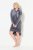 Ulla Popken 834550 Jurk met lange mouwen en capuchon Antraciet - Sweatjurken - 