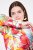 Ulla Popken 835230 Katoenen blazer met bloemen Rood - Blazers - Damesblazers in grote maten