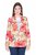 Ulla Popken 835230 Katoenen blazer met bloemen Rood - Blazers - Damesblazers in grote maten