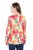 Ulla Popken 835230 Katoenen blazer met bloemen Rood - Blazers - Damesblazers in grote maten