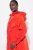 Ulla Popken 835277 Lange waterafstotende jas met capuchon Rood - Jassen - Grote maten dames jassen