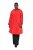 Ulla Popken 835277 Lange waterafstotende jas met capuchon Rood - Jassen - Grote maten dames jassen