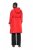 Ulla Popken 835277 Lange waterafstotende jas met capuchon Rood - Jassen - Grote maten dames jassen