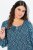 Ulla Popken 835713 Gebloemde jurk Donkerblauw - Maxi jurken - Grote maten maxi jurken