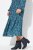 Ulla Popken 835713 Gebloemde jurk Donkerblauw - Maxi jurken - Grote maten maxi jurken