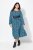 Ulla Popken 835713 Gebloemde jurk Donkerblauw - Maxi jurken - Grote maten maxi jurken
