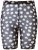 Ulla Popken 836803 Gebloemde anti-schuur shorts Zwart - Anti-schuur shorts - 