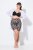 Ulla Popken 836803 Gebloemde anti-schuur shorts Zwart - Anti-schuur shorts - 