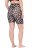 Ulla Popken 836803 Gebloemde anti-schuur shorts Zwart - Anti-schuur shorts - 