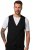 JP1880 New York Flexnamic Jersey gilet Zwart - Pakken - Grote Maten Kostuum Heren