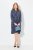 Ulla Popken 837069 Gebloemde jurk Donkerblauw - Midi jurken - Midi-jurken in grote maten