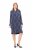 Ulla Popken 837069 Gebloemde jurk Donkerblauw - Midi jurken - Midi-jurken in grote maten