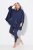 Ulla Popken 837190 Loungeponcho met capuchon Donkerpaars - Pyjama's en Loungewear - 