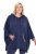Ulla Popken 837190 Loungeponcho met capuchon Donkerpaars - Pyjama's en Loungewear - 