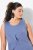 Ulla Popken 837874 Mouwloze jersey jurk Blauw - Jersey jurken - 