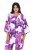 Ulla Popken 838105 Open vest met strik Violet - Vesten - Dames vesten in grote maten