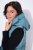 Ulla Popken 838435 Lang gewatteerd vest met print Grijsgroen - Bodywarmers - 
