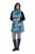 Ulla Popken 838435 Lang gewatteerd vest met print Grijsgroen - Bodywarmers - 