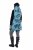 Ulla Popken 838435 Lang gewatteerd vest met print Grijsgroen - Bodywarmers - 