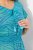 Ulla Popken 838483 Jurk met dierenprint Turquoise - Zomerjurken - Grote maten zomerjurken voor dames