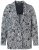 Ulla Popken 838656 Blazer met bloemen Wit - Blazers - Damesblazers in grote maten