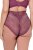 Ulla Popken 838675 Slips met hoge taille Donkerpaars - Slips - 