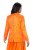 Ulla Popken 839607 Satijnen blazer met print Lichtoranje - Blazers - Damesblazers in grote maten